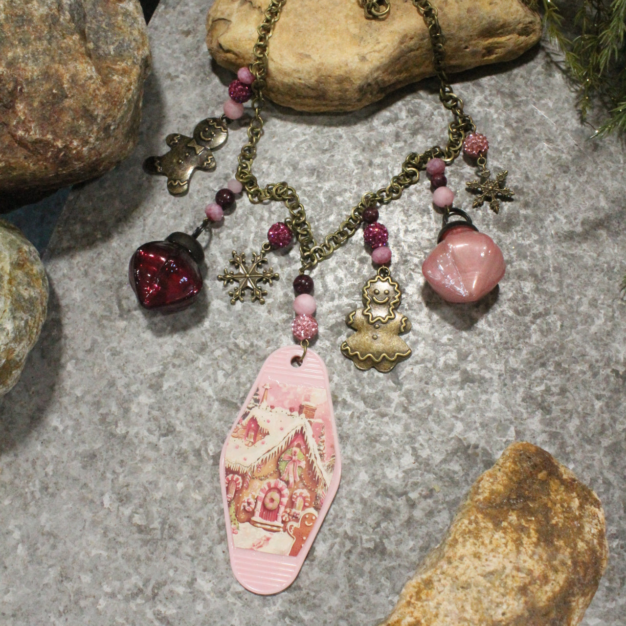 Gingerbread House Season Charm'd Necklace