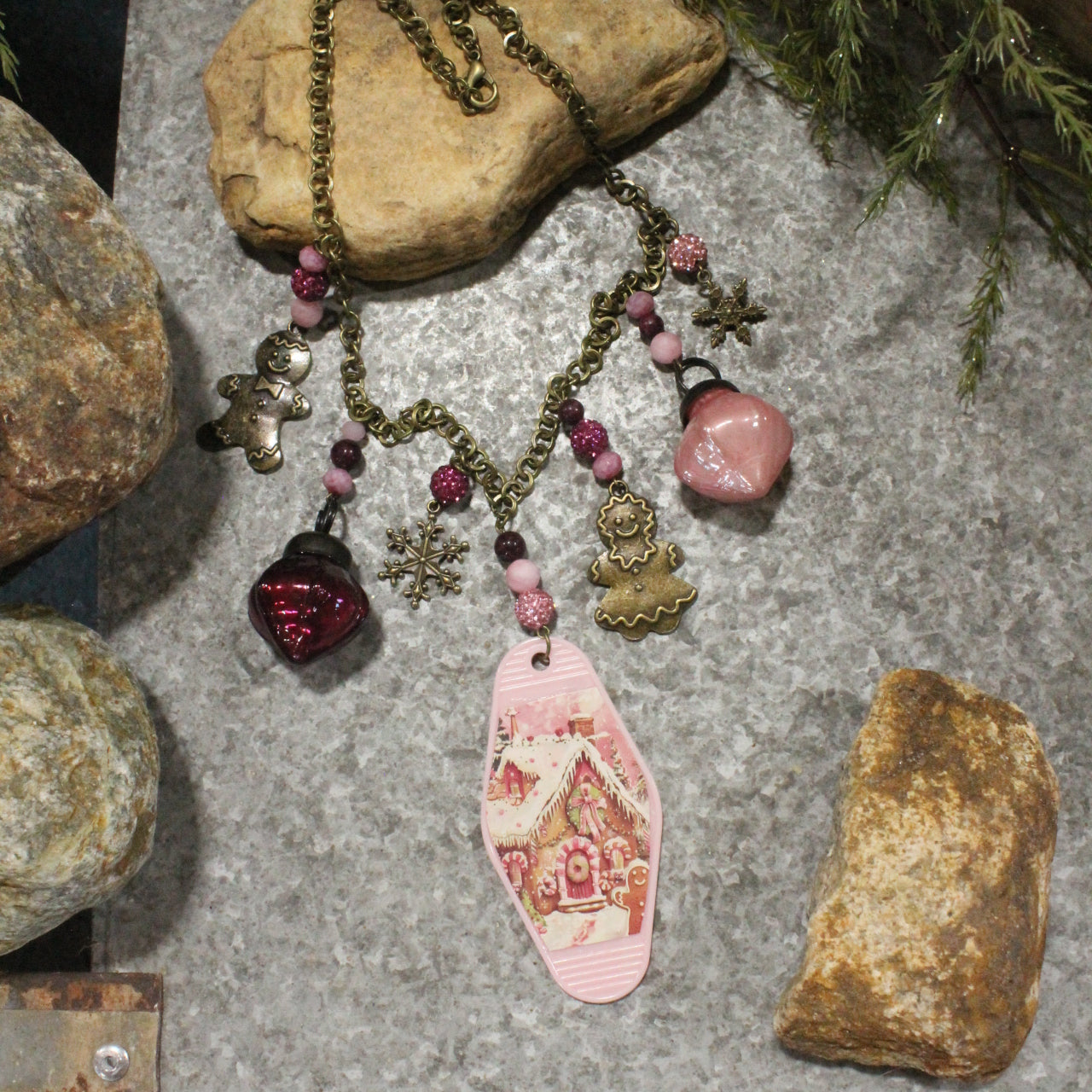 Gingerbread House Season Charm'd Necklace