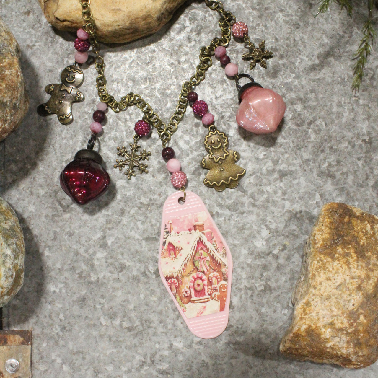 Gingerbread House Season Charm'd Necklace