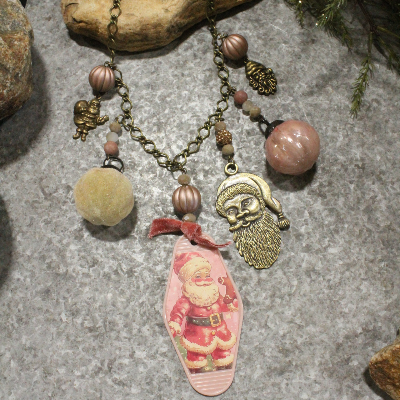 Vintage Old Saint Nick Charm'd Necklace