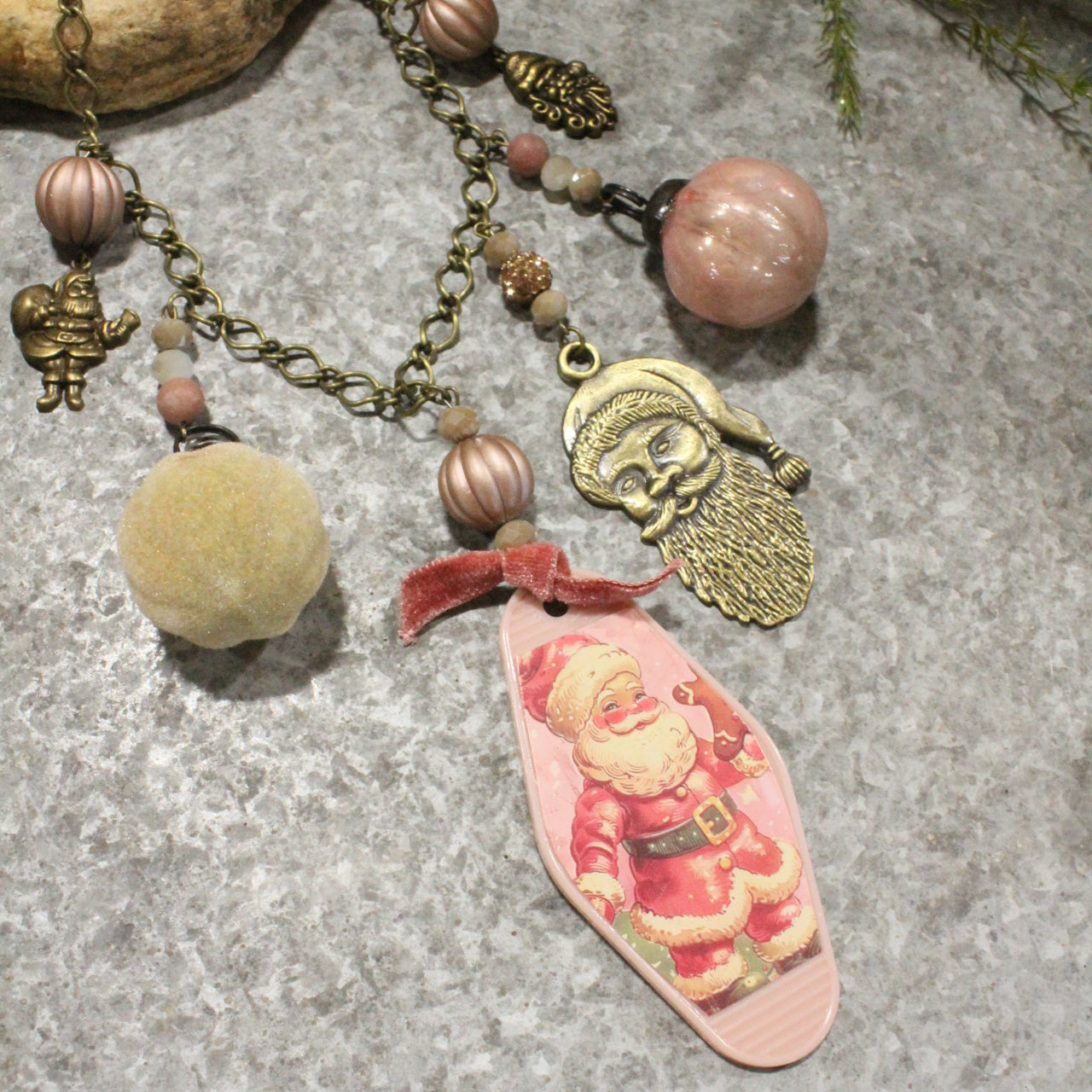 Vintage Old Saint Nick Charm'd Necklace