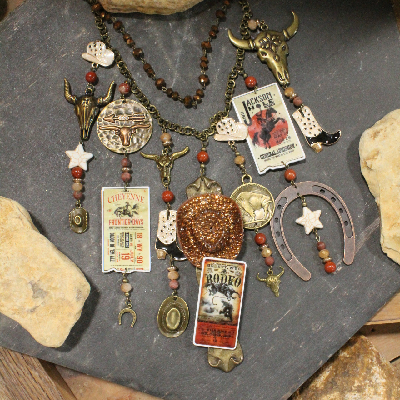 Rodeo Days On The Frontier Charm'd Necklace