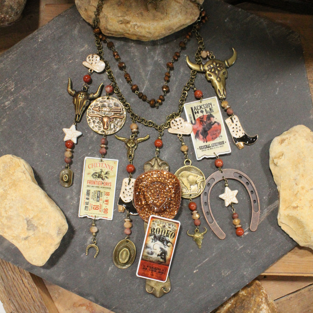 Rodeo Days On The Frontier Charm'd Necklace
