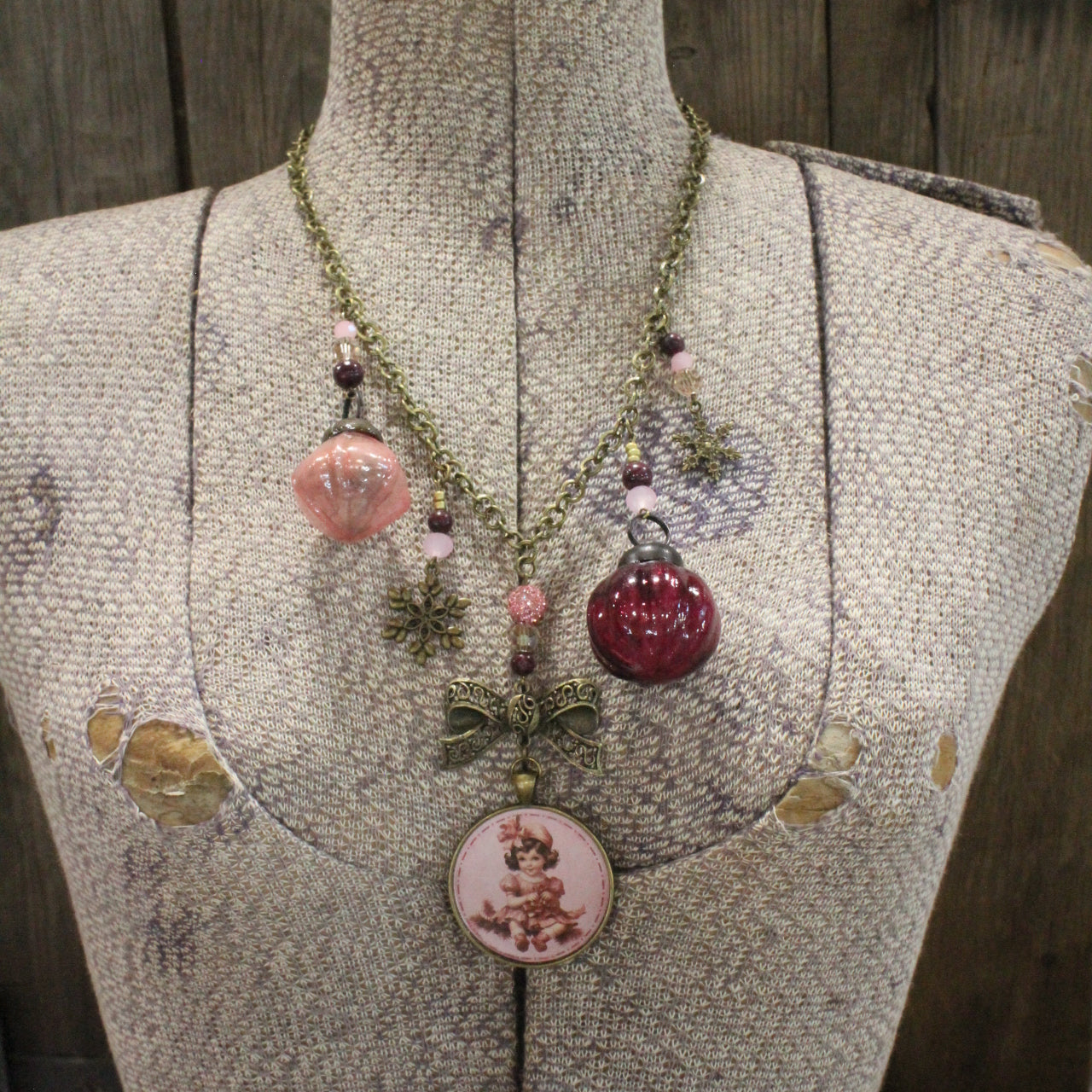 Vintage Ribbon Wonders Charm'd Necklace