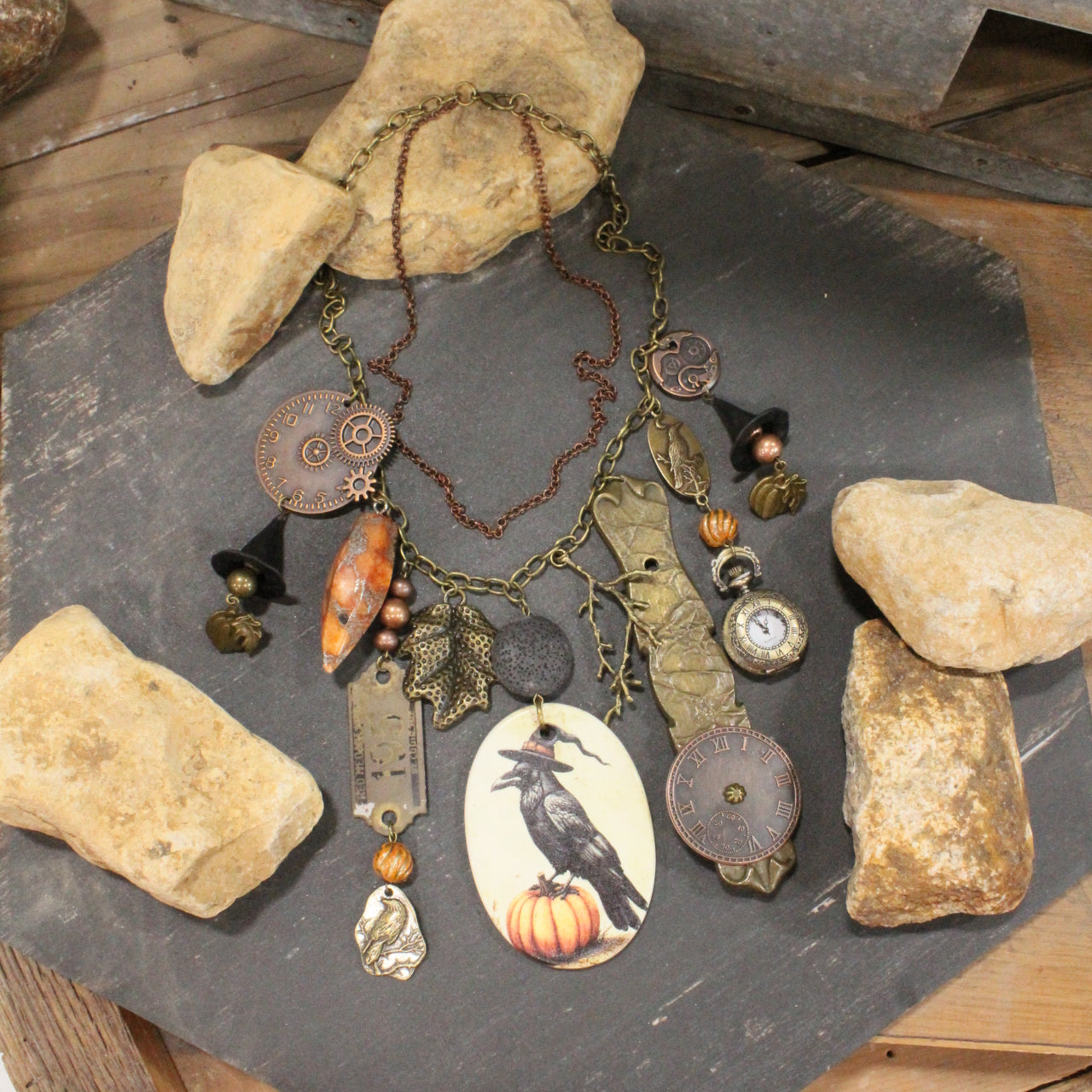 Ravishing Ravens Charm'd Necklace