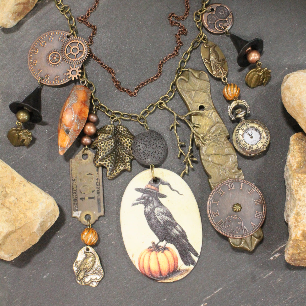 Ravishing Ravens Charm'd Necklace