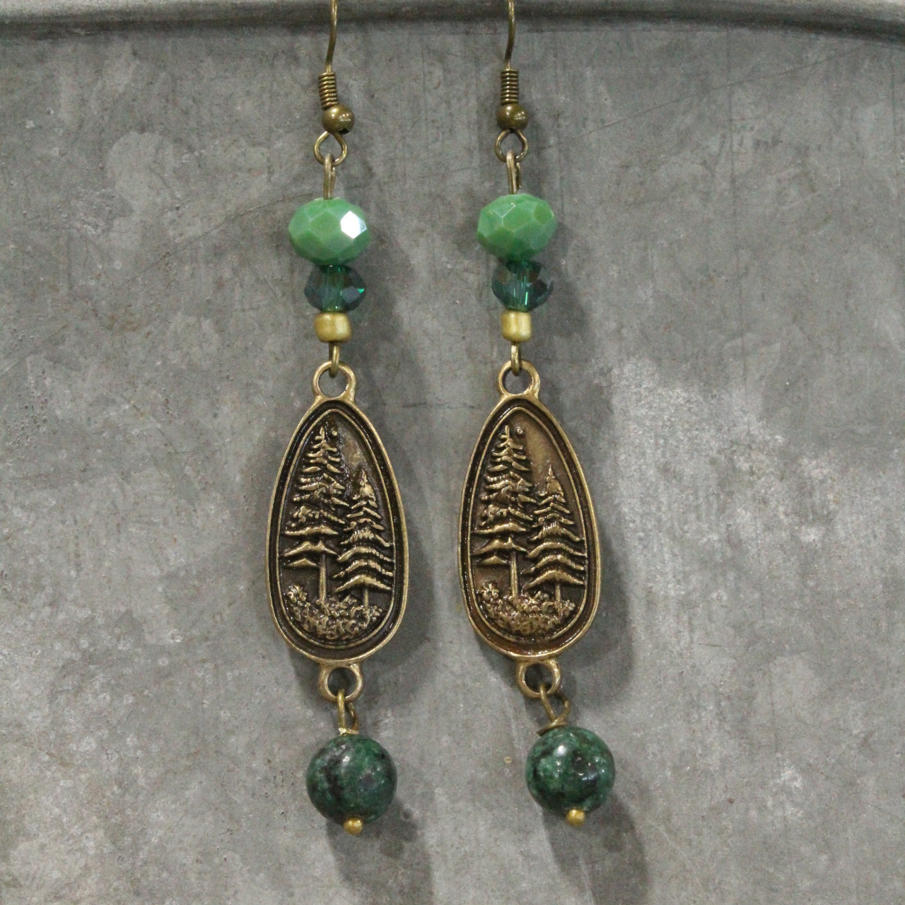 Chopping Down A Christmas Tree Dangle Earrings