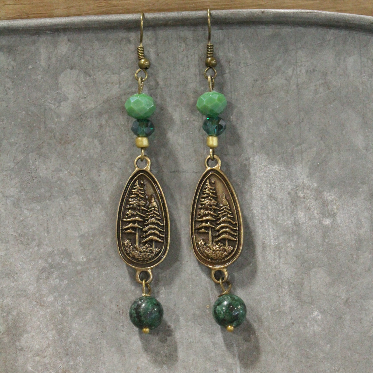 Chopping Down A Christmas Tree Dangle Earrings