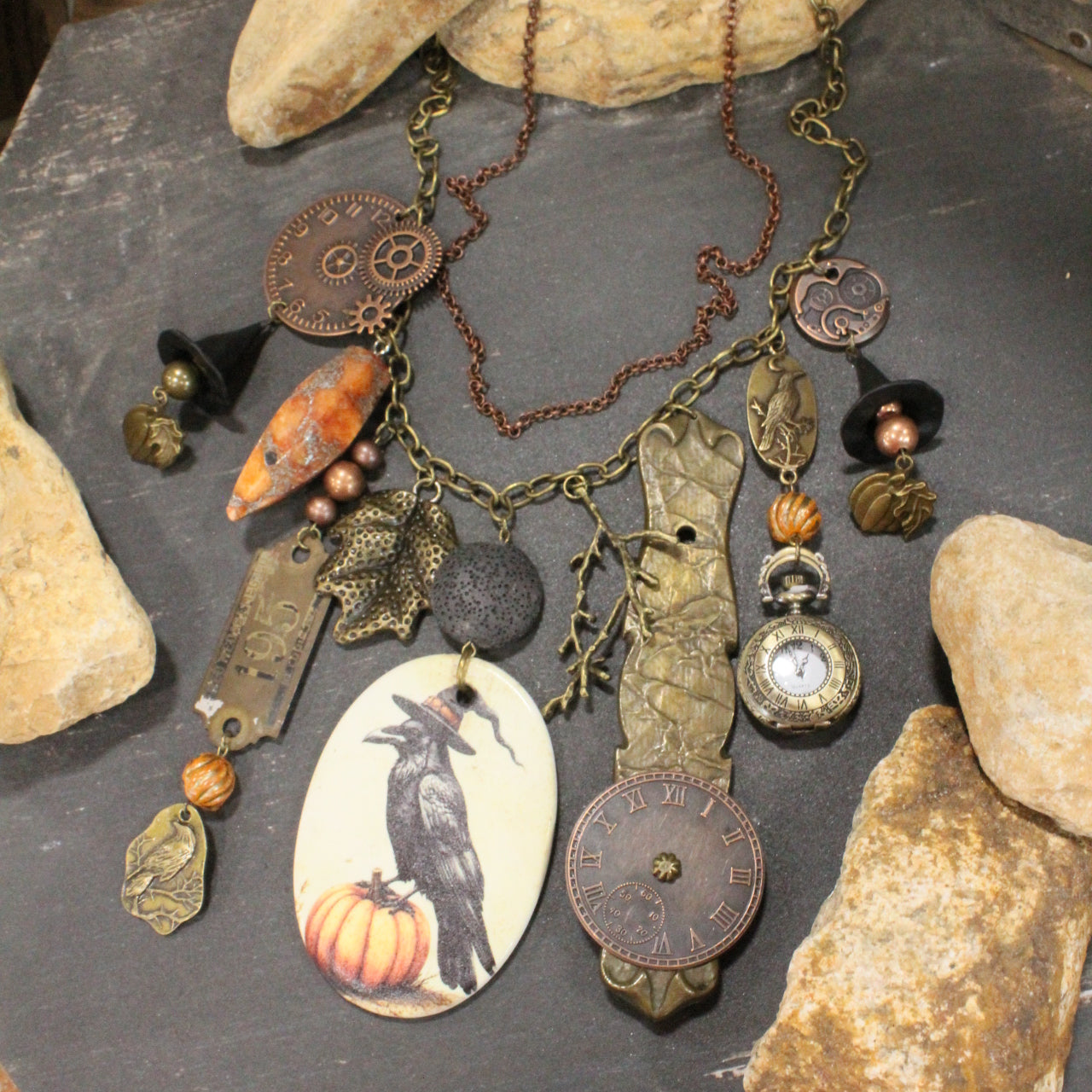 Ravishing Ravens Charm'd Necklace