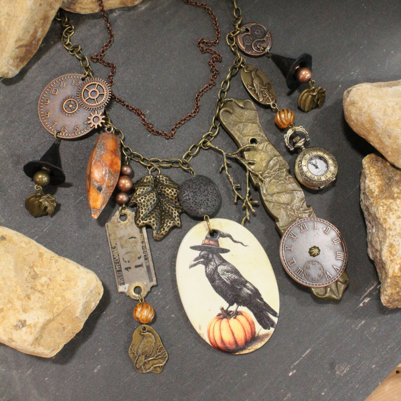 Ravishing Ravens Charm'd Necklace