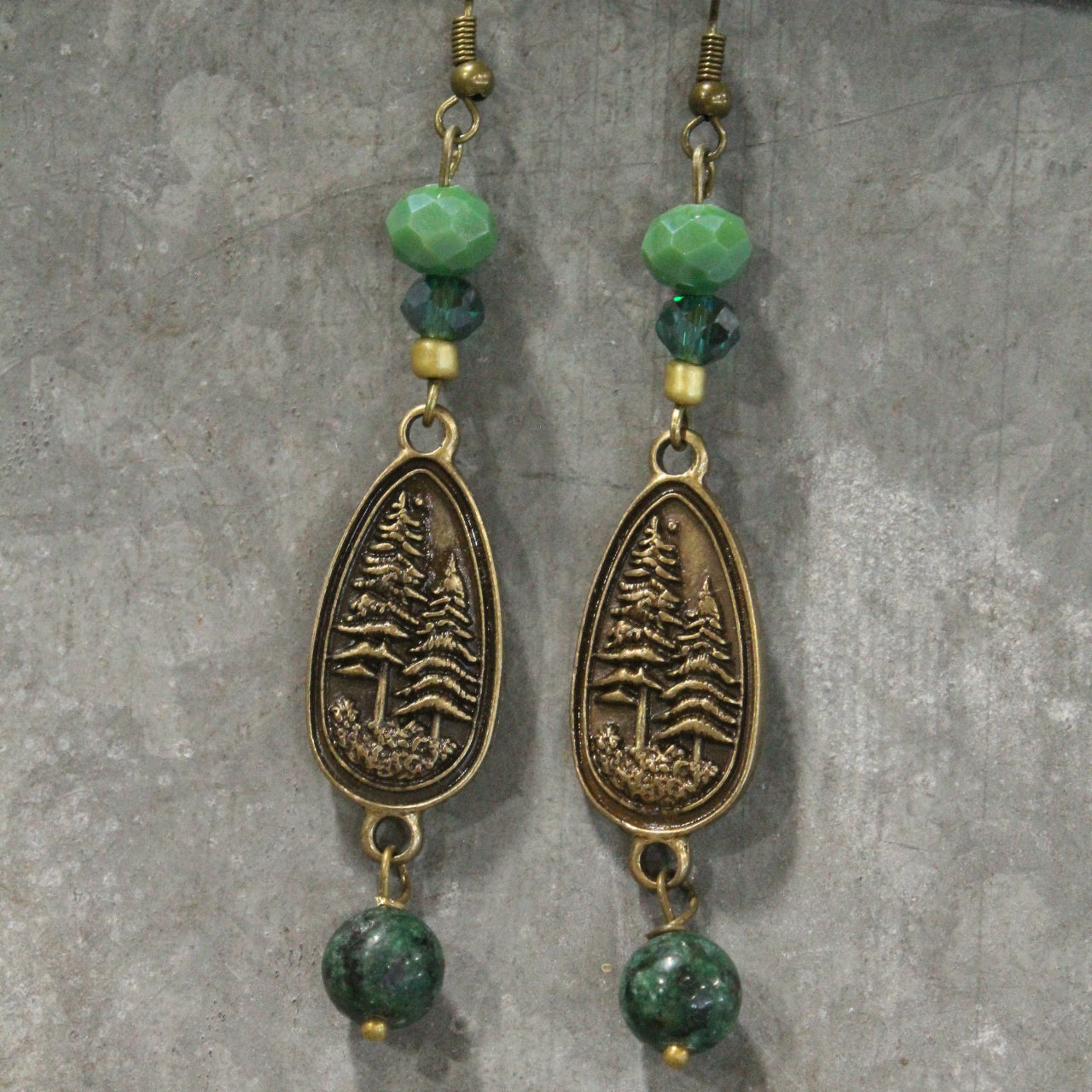 Chopping Down A Christmas Tree Dangle Earrings