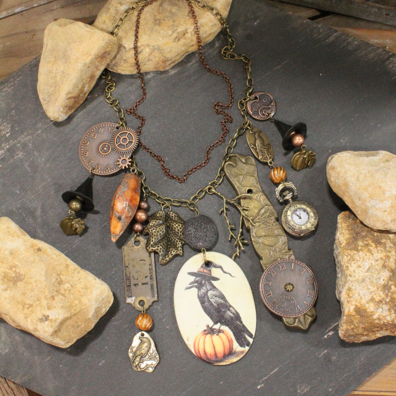 Ravishing Ravens Charm'd Necklace