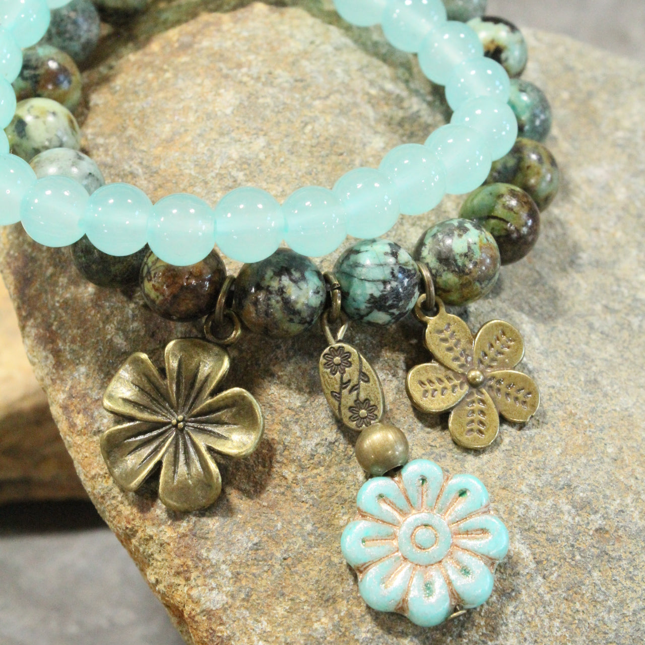 Bouquet Of Flowers Bracelet Set