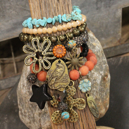 Flourishing Ravens Charm'd Bracelet Set