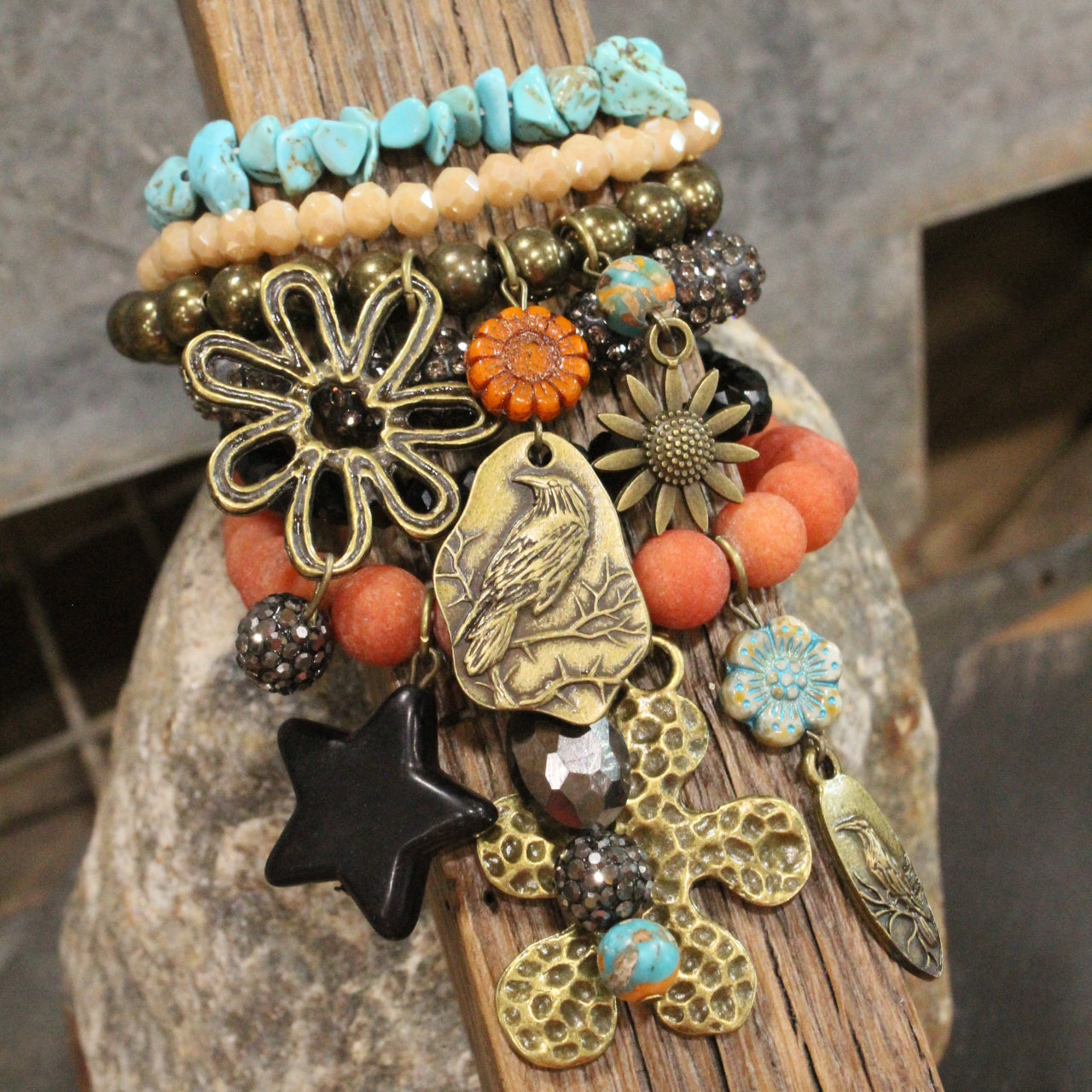 Flourishing Ravens Charm'd Bracelet Set