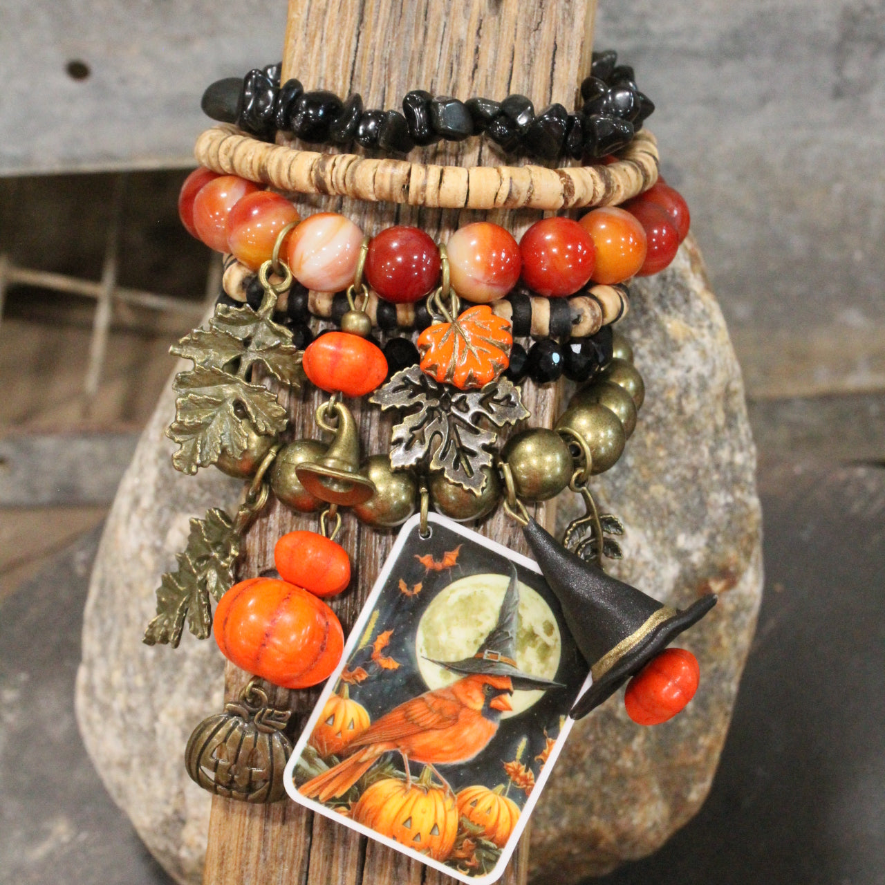Falling For Cardinals Charm'd Bracelet Set