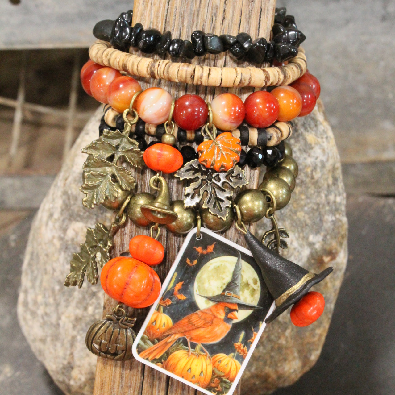 Falling For Cardinals Charm'd Bracelet Set