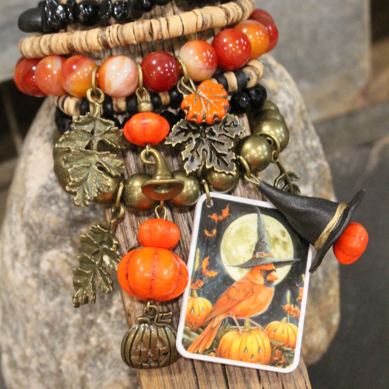 Falling For Cardinals Charm'd Bracelet Set