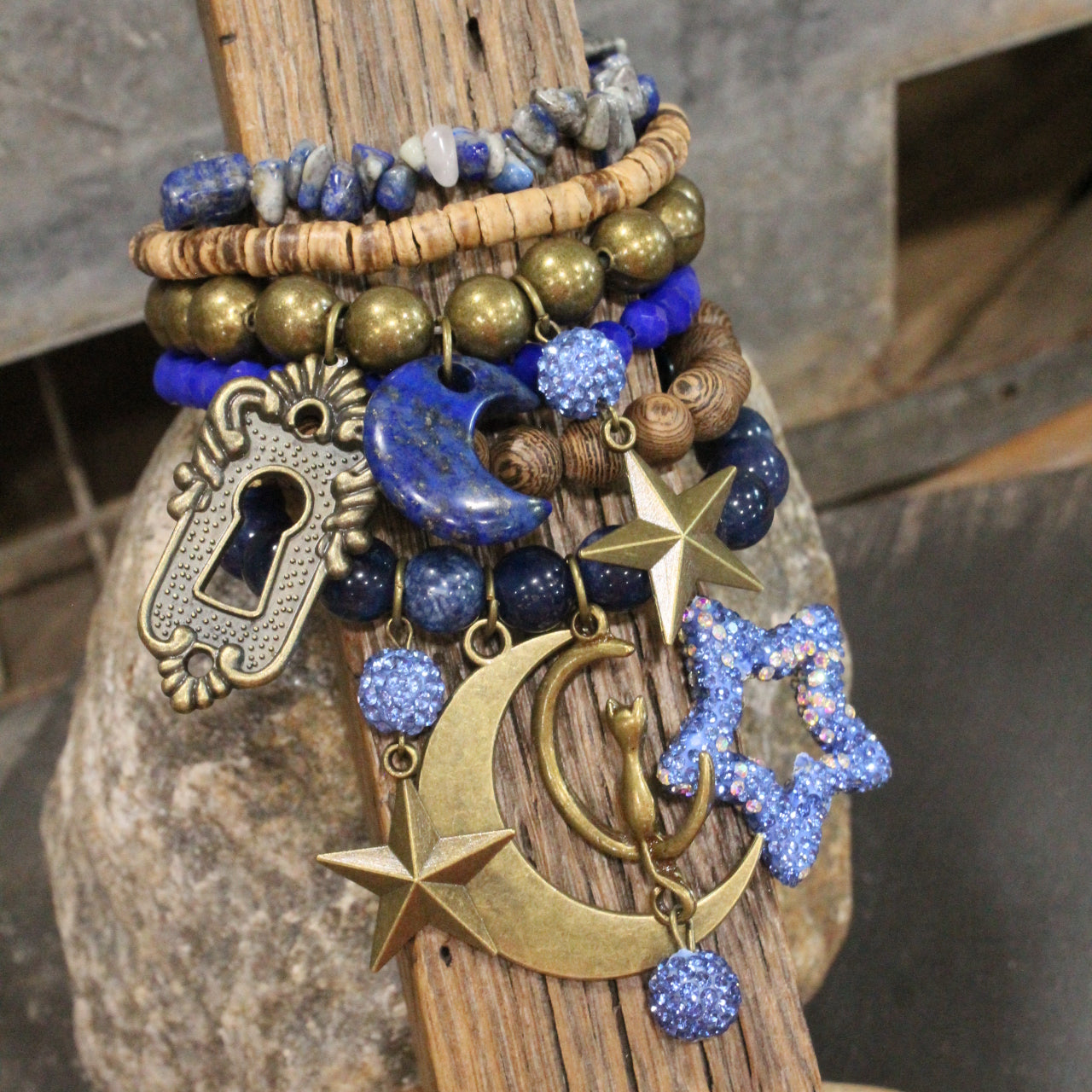 Midnight Blues Charm'd Bracelet Set