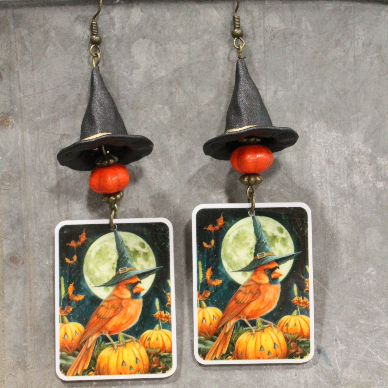 Falling For Cardinals Dangle Earrings