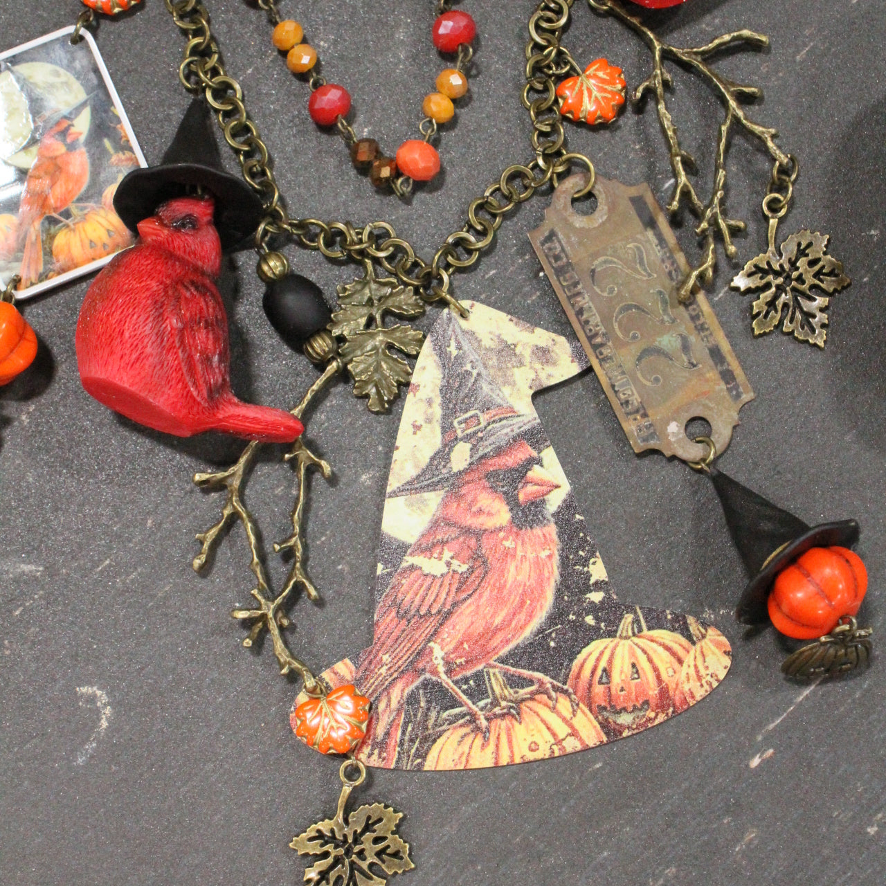 Falling For Cardinals Charm'd Necklace