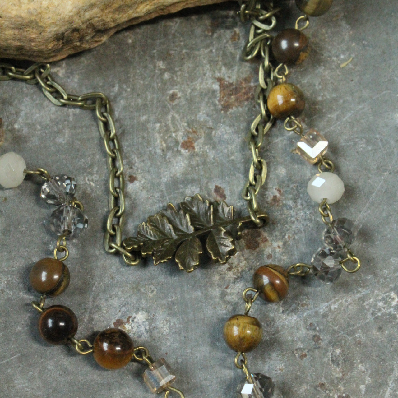 Bronze & Tiger Eye Layered Fall Necklace