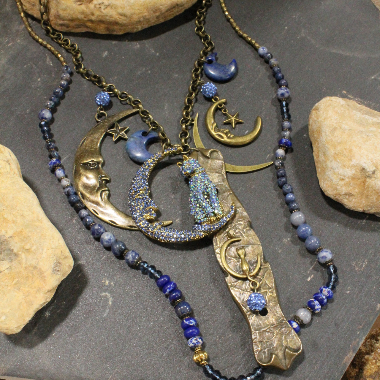 Midnight Blues Charm'd Necklace