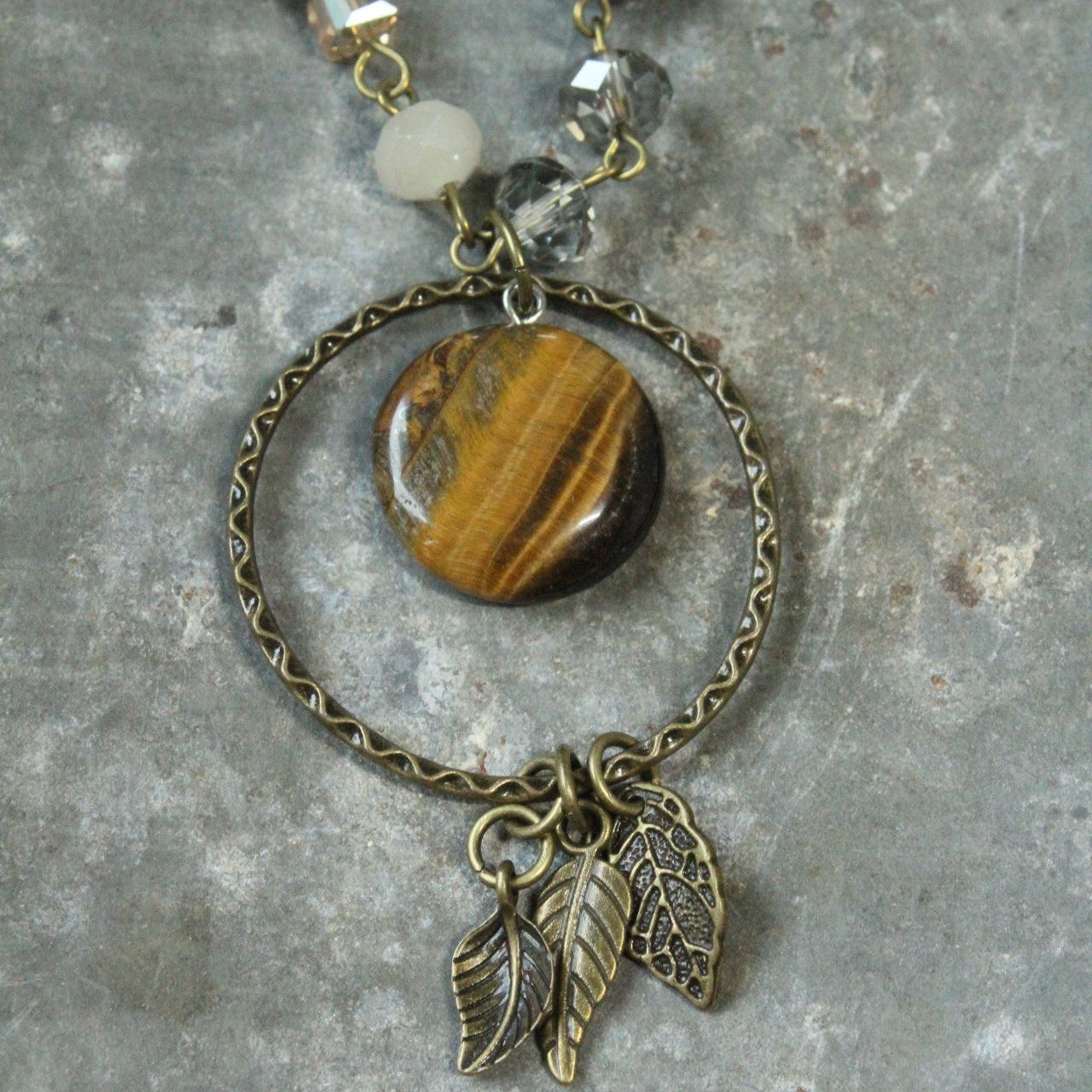 Bronze & Tiger Eye Layered Fall Necklace