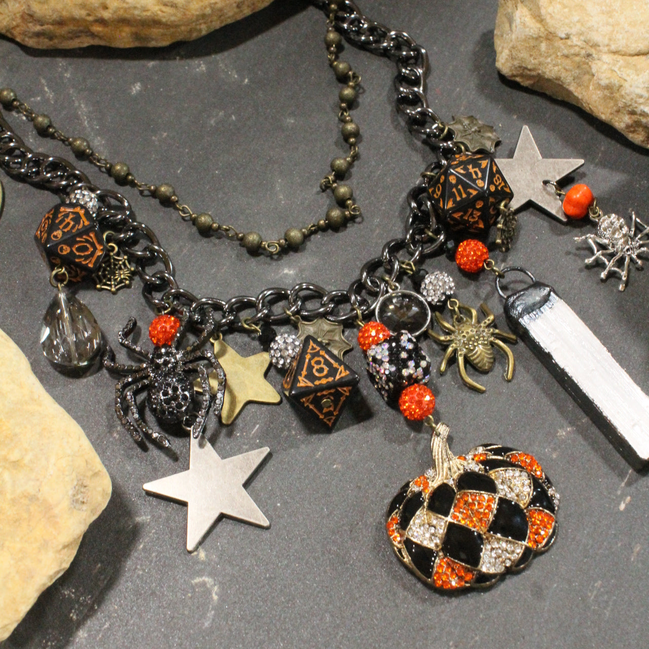 Creepy Crawly Spider Charm'd Necklace