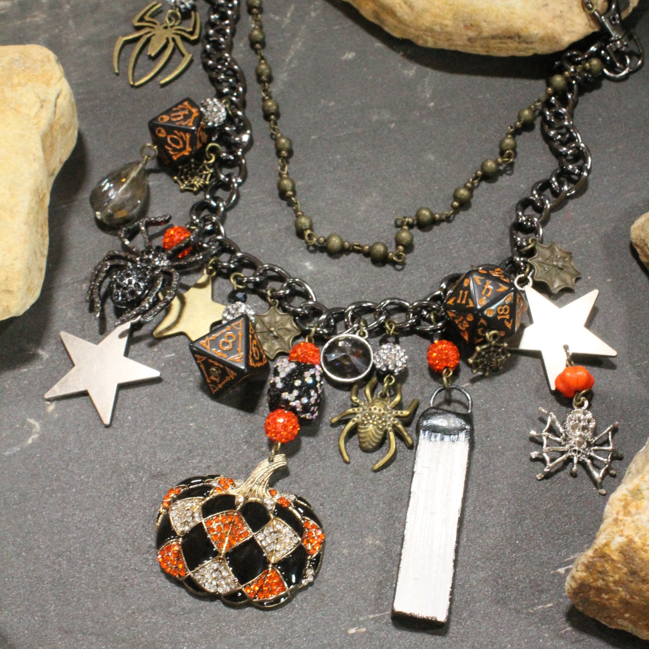 Creepy Crawly Spider Charm'd Necklace