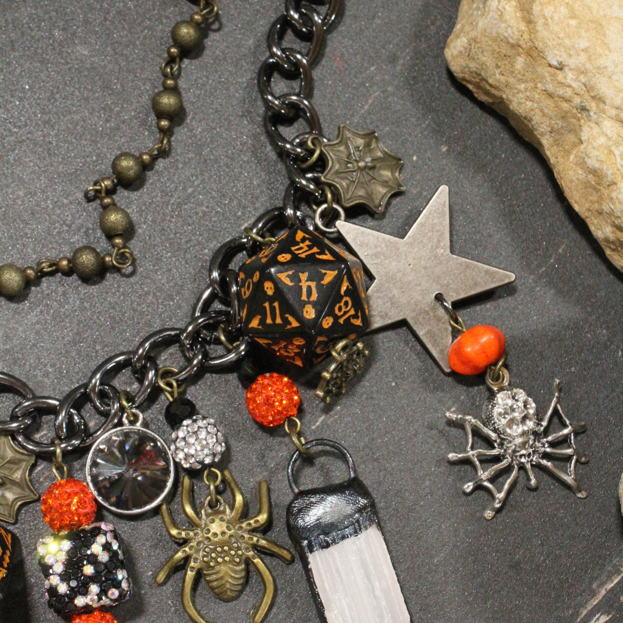 Creepy Crawly Spider Charm'd Necklace