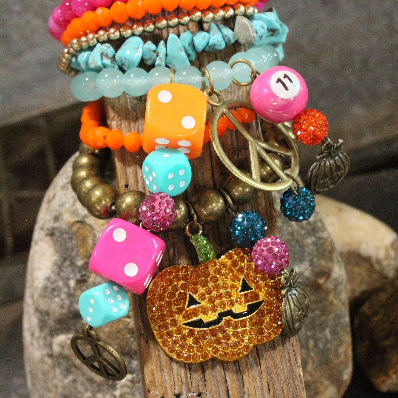 Pumpkin Season Charm'd Bracelet Set
