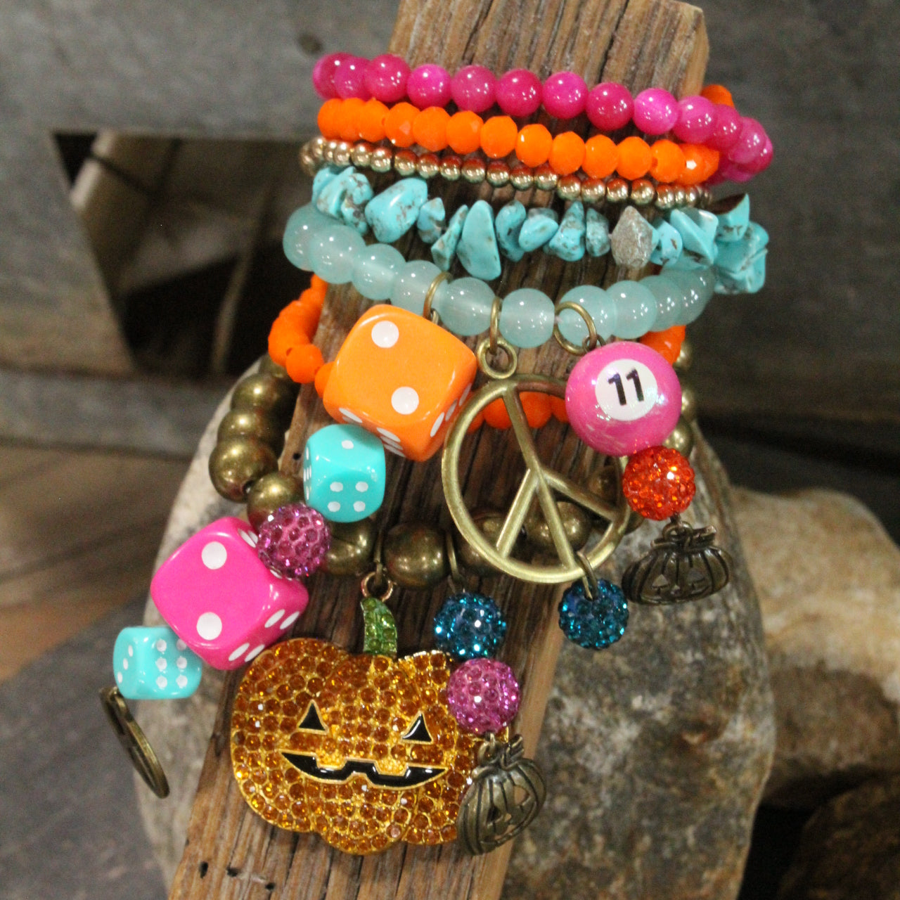 Pumpkin Season Charm'd Bracelet Set
