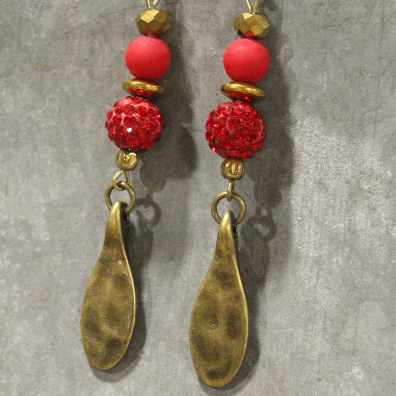Golden Cardinal Matching Dangle Drop Earrings