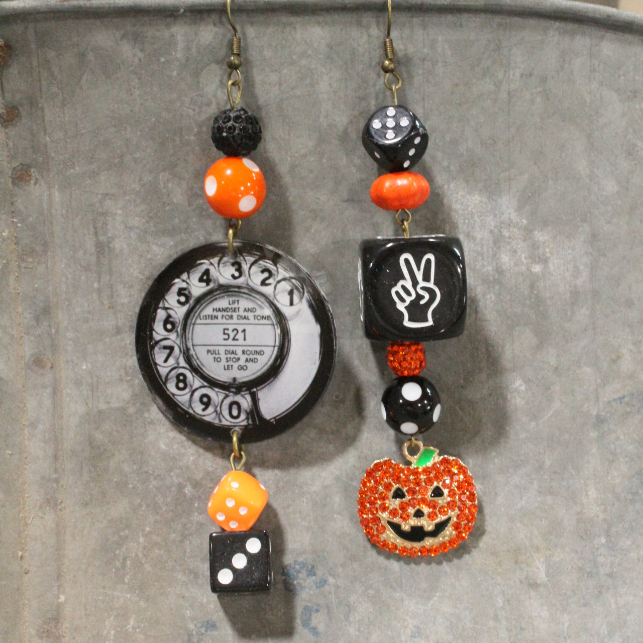 Just A Jack-O-Lantern Dangle Earrings