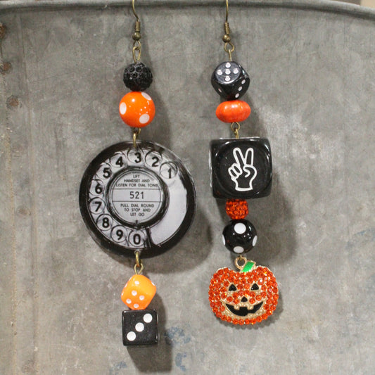 Just A Jack-O-Lantern Dangle Earrings