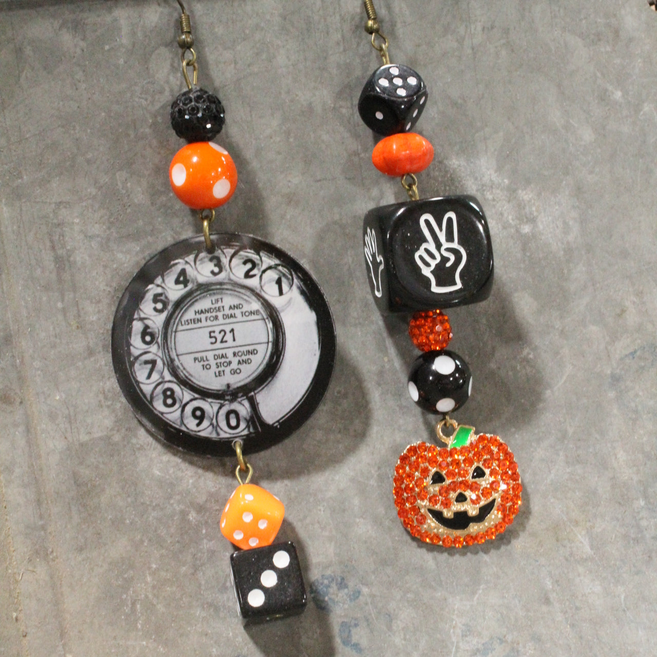 Just A Jack-O-Lantern Dangle Earrings