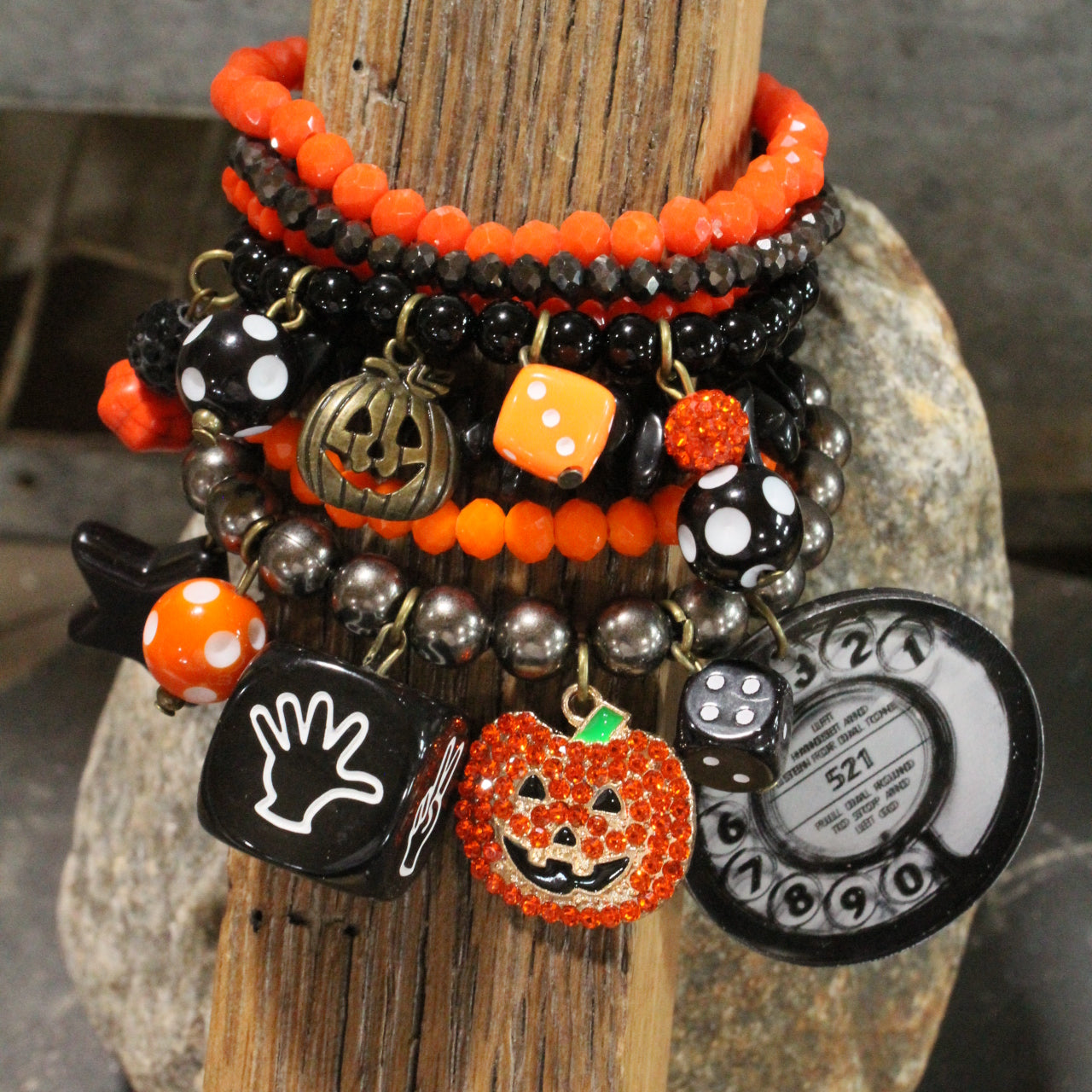 Just A Jack-O-Lantern Charm'd Bracelet Set