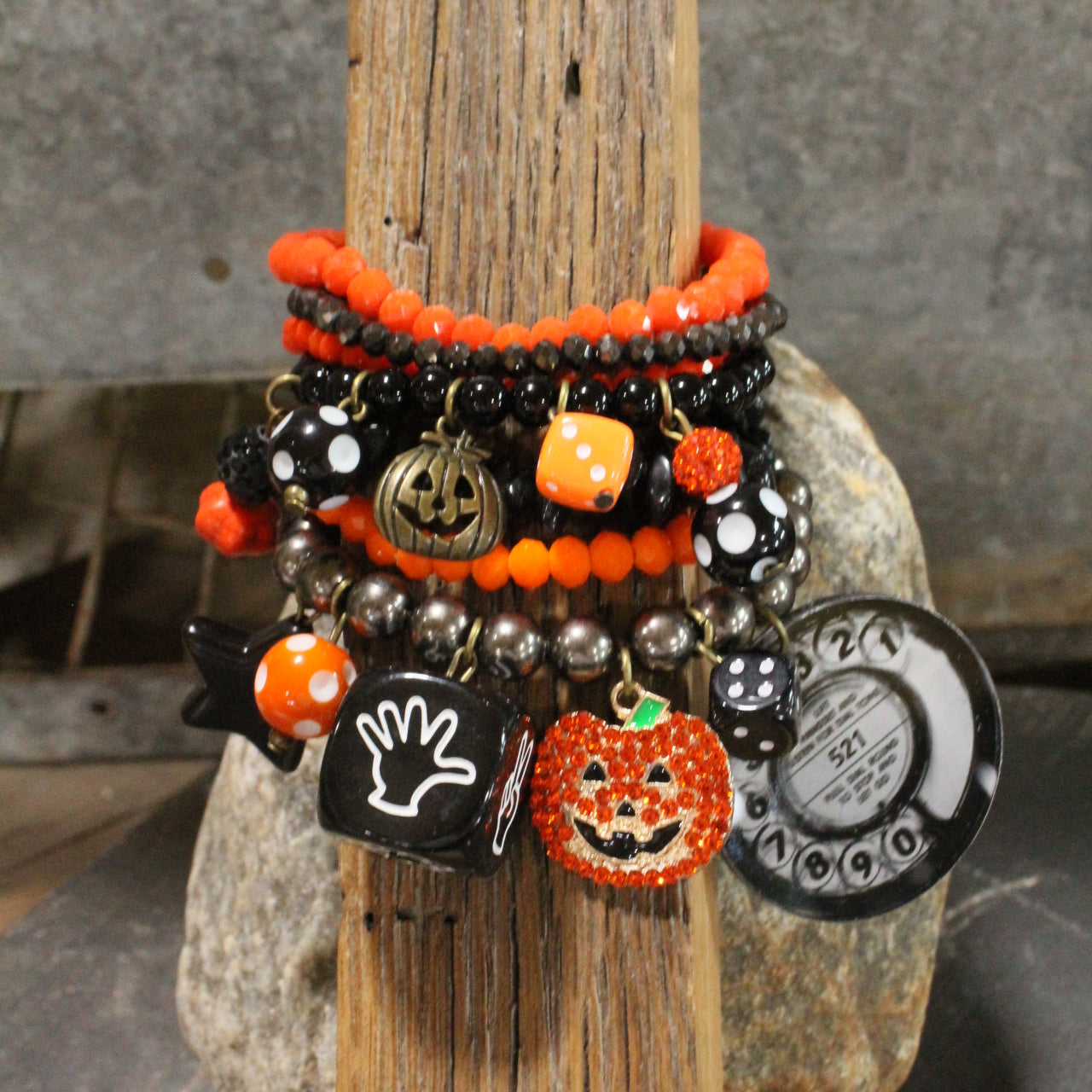 Just A Jack-O-Lantern Charm'd Bracelet Set
