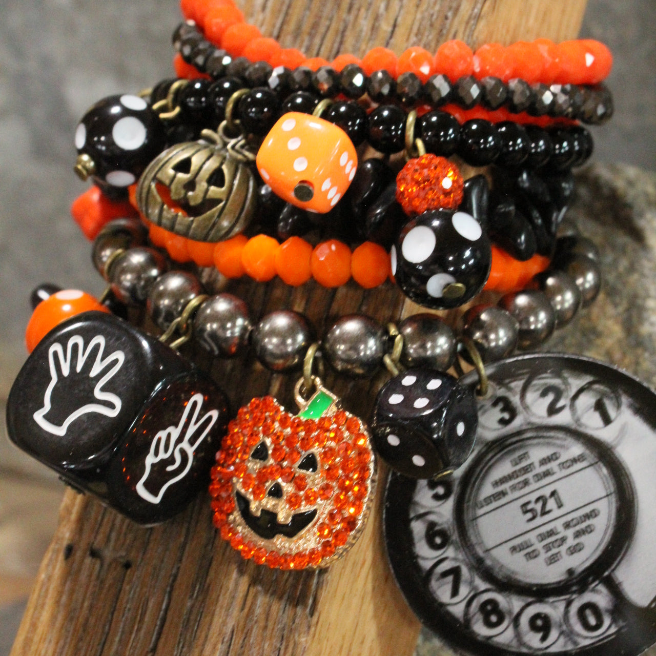 Just A Jack-O-Lantern Charm'd Bracelet Set