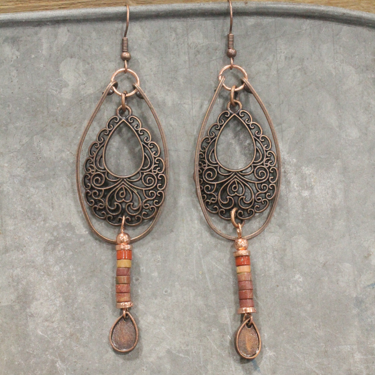 Copper Cousins Dangle Earrings