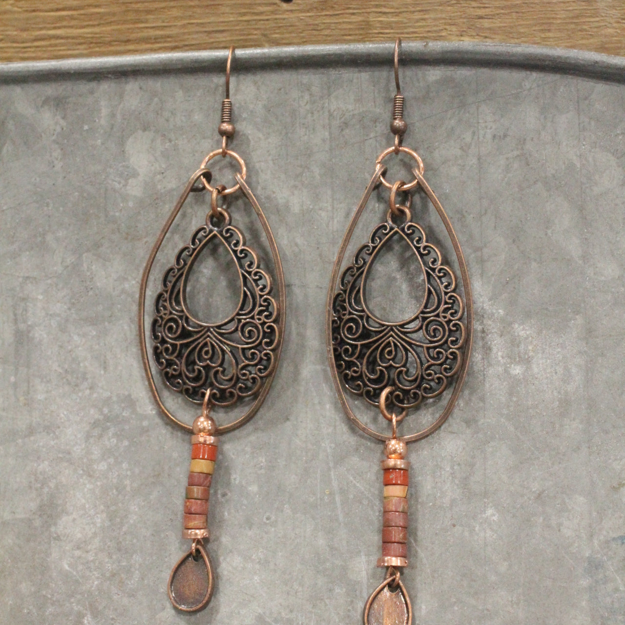Copper Cousins Dangle Earrings