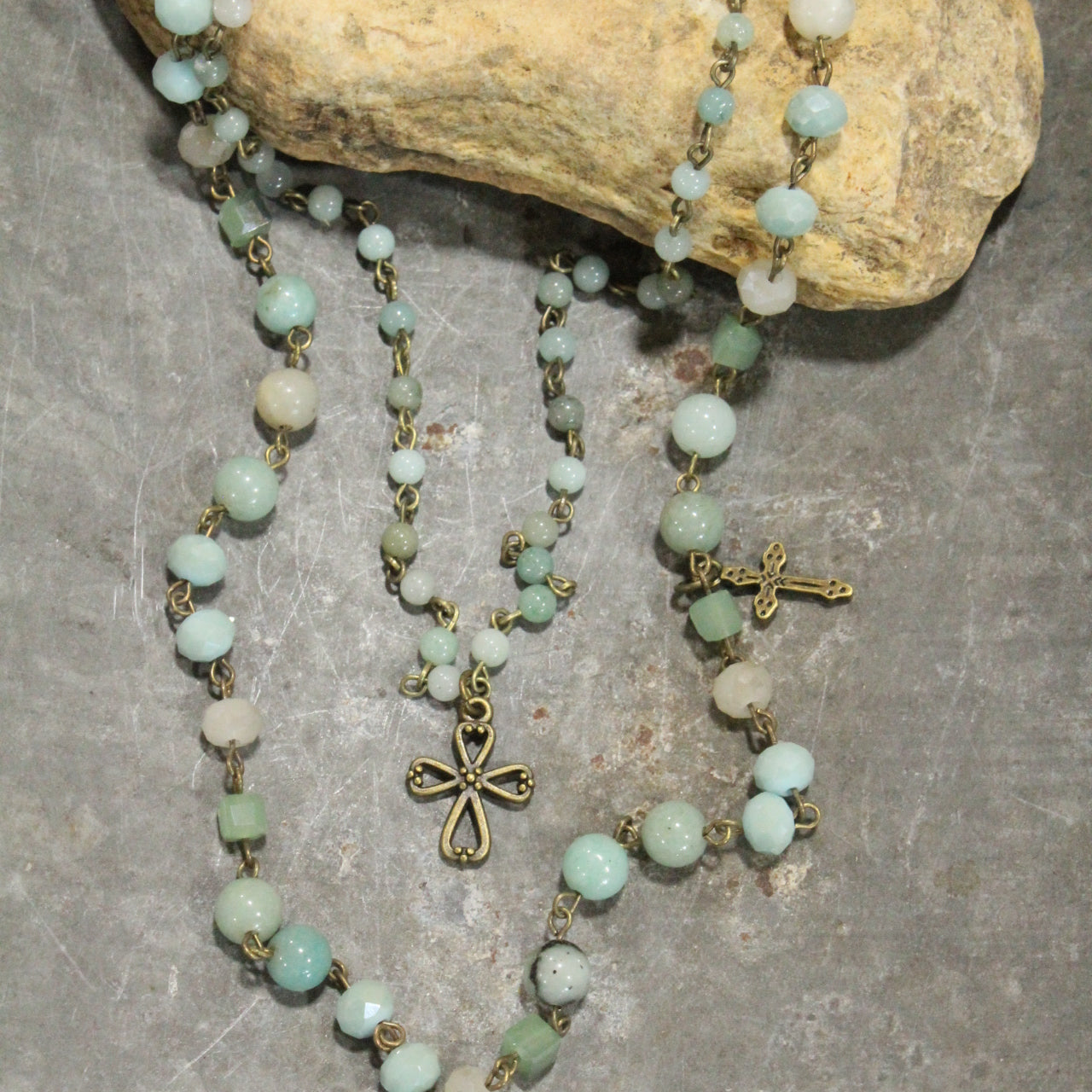 Passionate About Patina Cross Layered Necklace