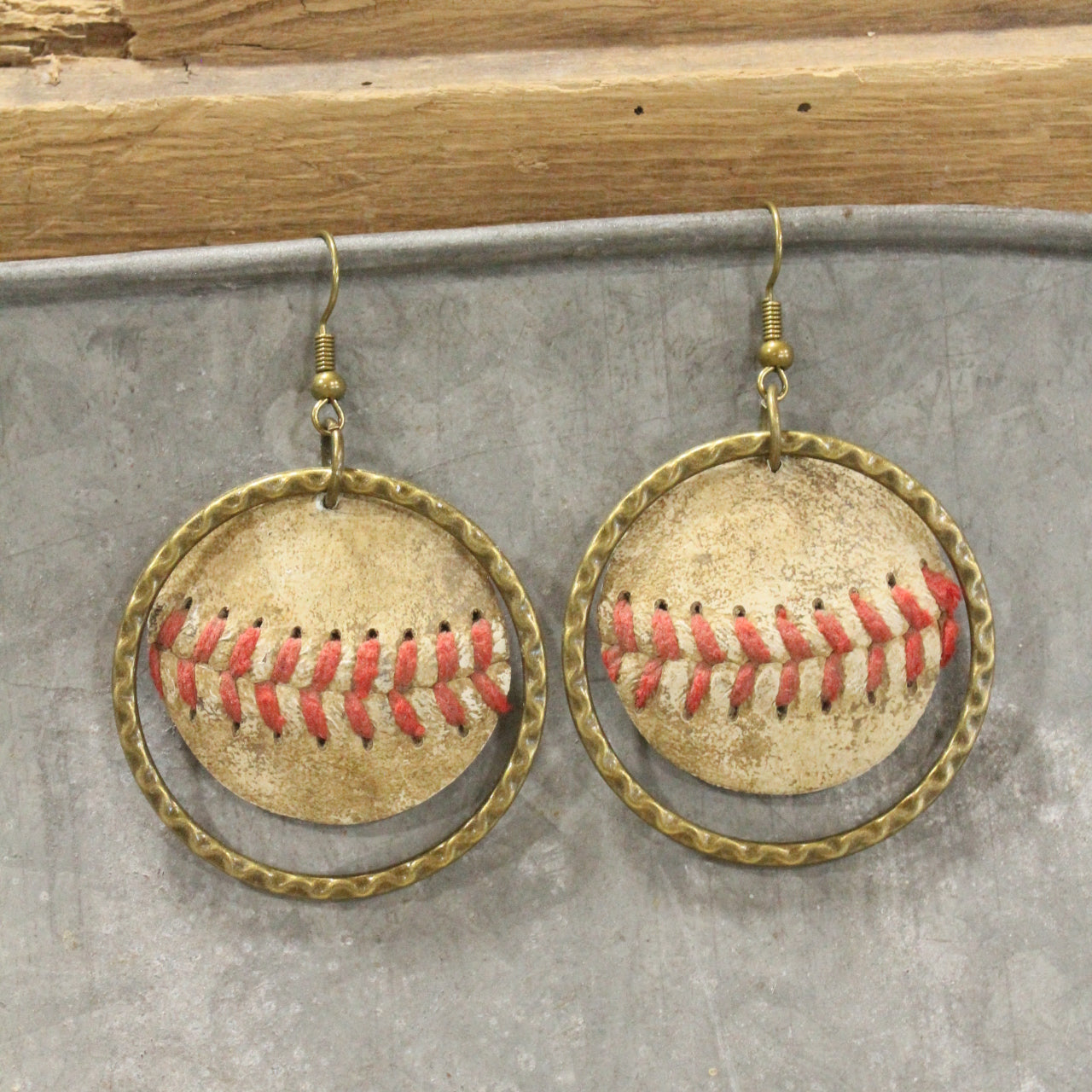 Batter Up Baseball Dangle Earrings