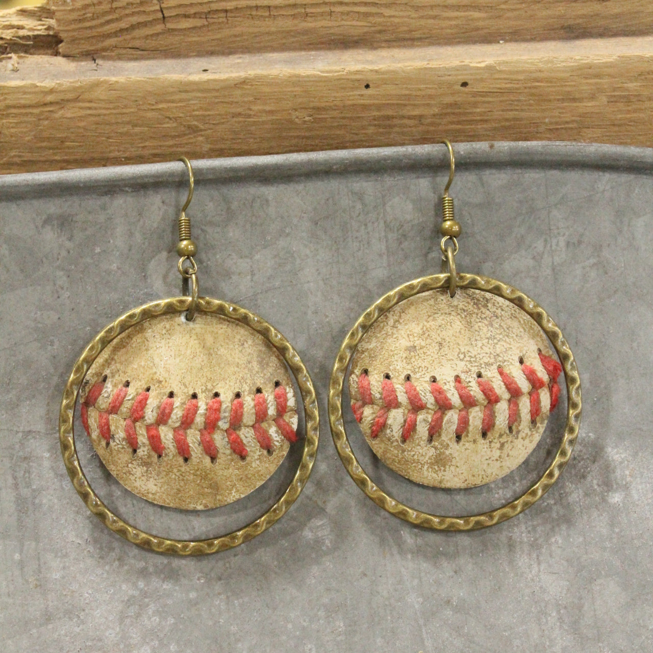 Batter Up Baseball Dangle Earrings