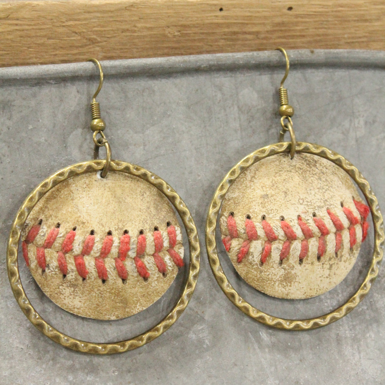 Batter Up Baseball Dangle Earrings