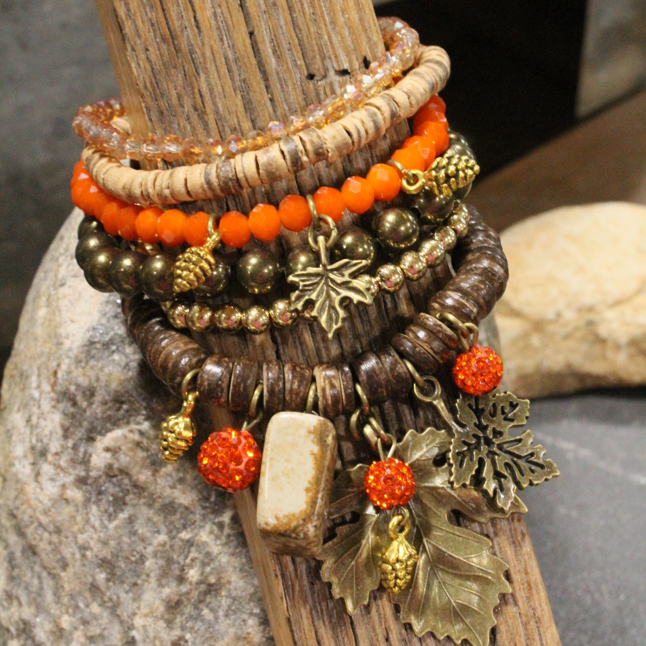 Orange Maples Are My Favorite Charm'd Bracelet Set