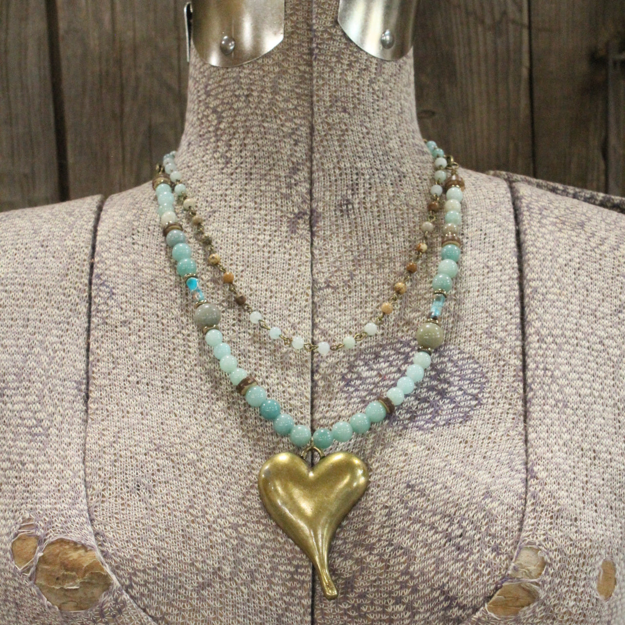 My Lucky Charm Heart Layered Necklace