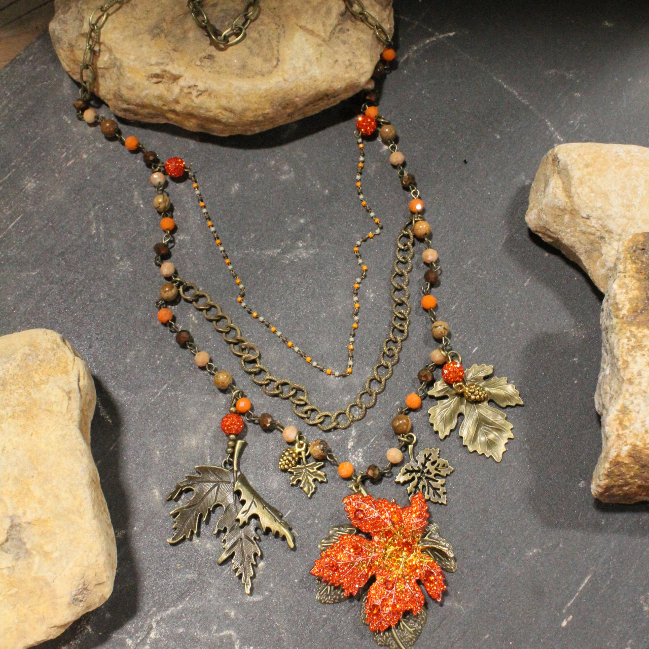 Orange Maples Are My Favorite Charm'd Necklace