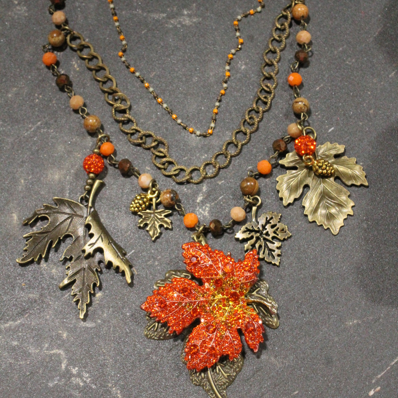 Orange Maples Are My Favorite Charm'd Necklace